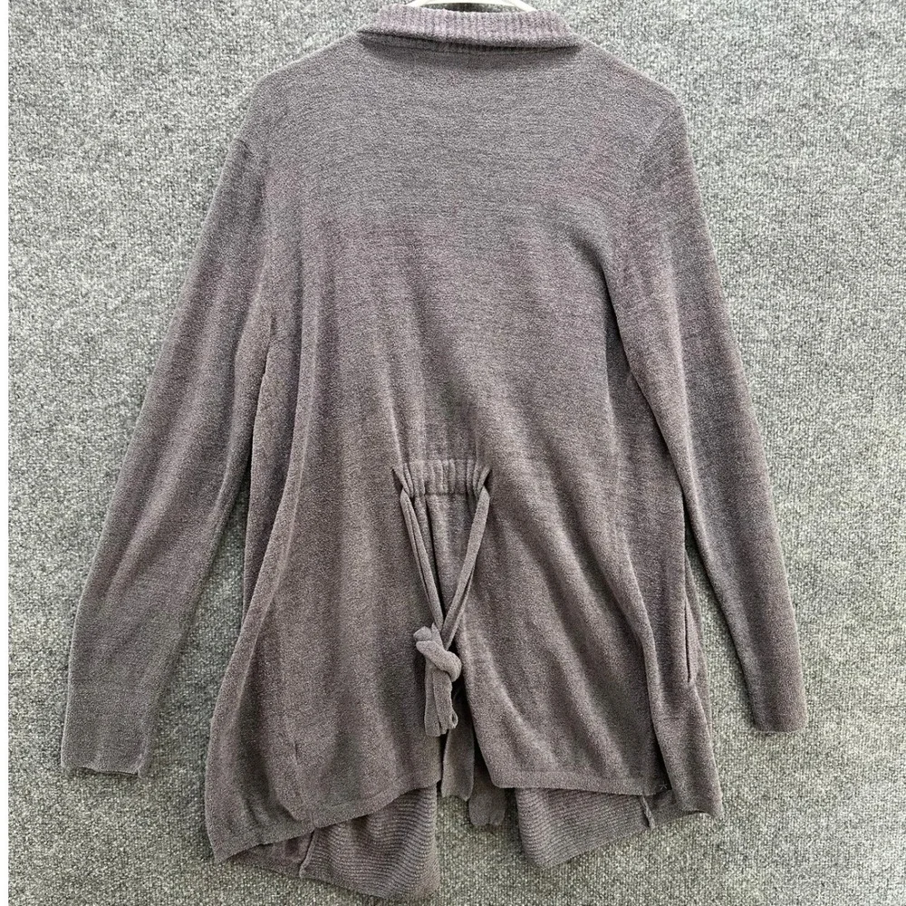Barefoot Dreams CozyChic Ultra Lite Cinched Back Cardigan Grey Womens Medium - Picture 5 of 7